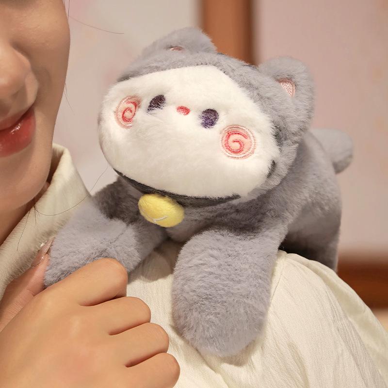 Hug Cat Pat Ring Bracelet Plush Doll Cute Cartoon Cat Couple Gift Ornament