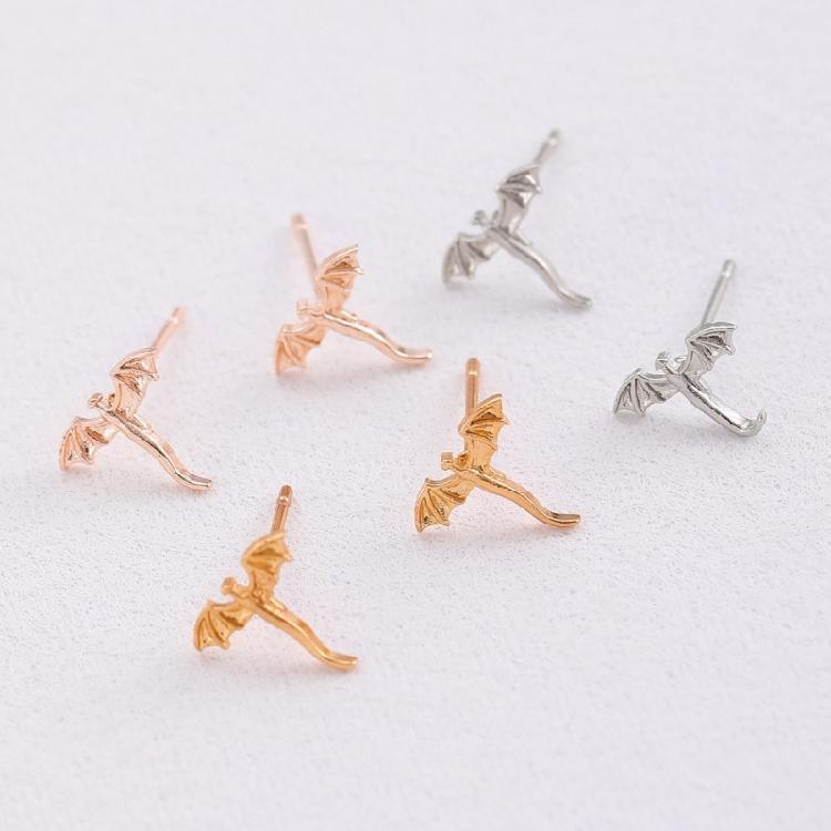 Elegant Dragon Shape Studs Earrings Fashion Earring Delicate Ear Jewelry Ears Studs Copper Texture for Daily and Party