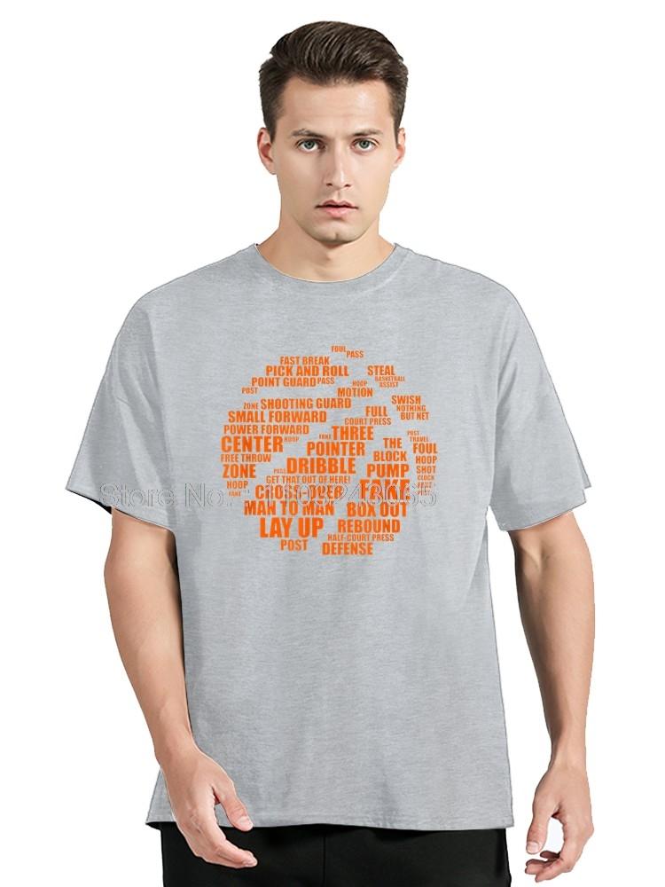 Basketball Terms Motivational Word Cloud TShirt Casual Fitness T Shirt Cotton Tops Tees Unisexs Clothing Oversized Unisex Tshirt