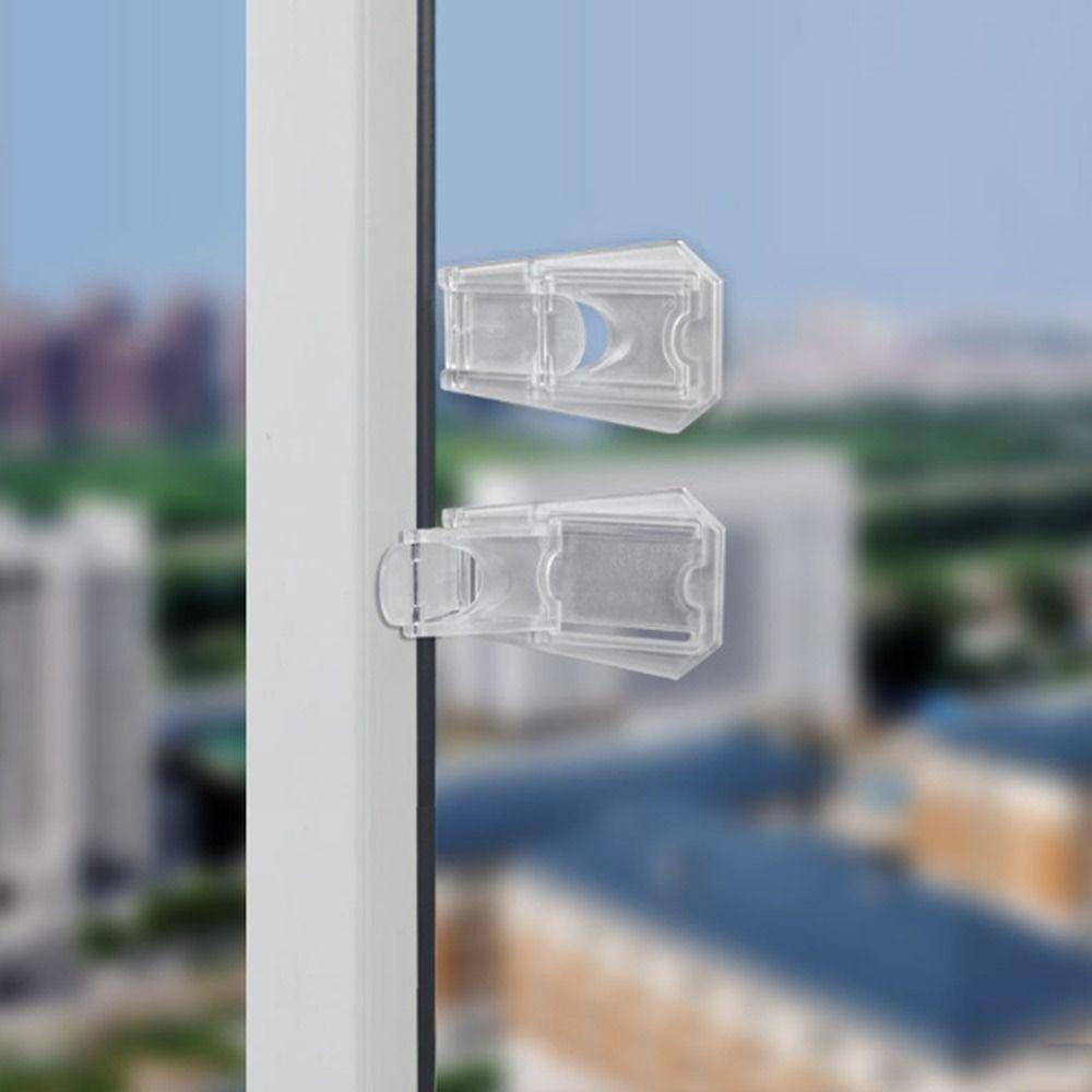 Transparent Sliding Door Lock Anti-pinch Sliding Sash Stopper  for Child Security Protection