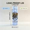 1PC Gold Wing Emblem 750ml Sports Water Bottle Leakproof Straw Lid Outdoor Office Home