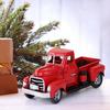 Metal Red Old Truck Christmas Ornament Kids Gifts Car Toy Xmas Table Top Decor