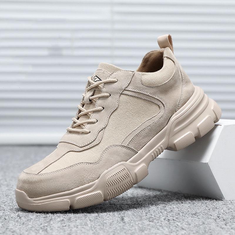 Oulylan Fashion Work Shoes Steel Toe Cap Sneakers Man Anti Shock Protective Boots Men Lightweight Breathable Safety Shoes