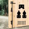 Portable Sturdy 12Inch Cane Bolts with Wide Brackets for Firm Double Door Locking In Various Weather Conditions 2 Pack