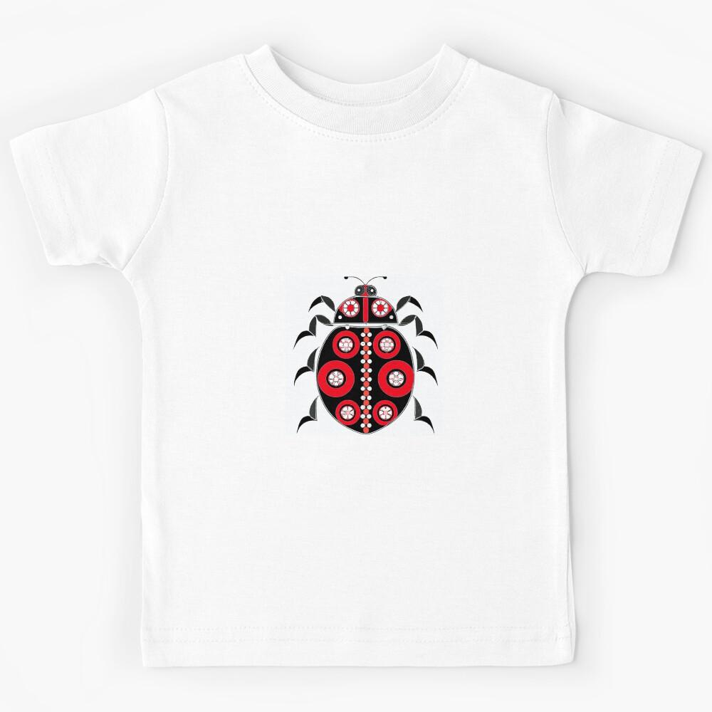 Cute Ladybug with Simple Elements Kids T-Shirt 130