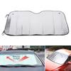 Small Foldable Aluminum Foil Windshield Sun Shielding Heat Insulation Cover Simple Installation for Summer Heat Reduction