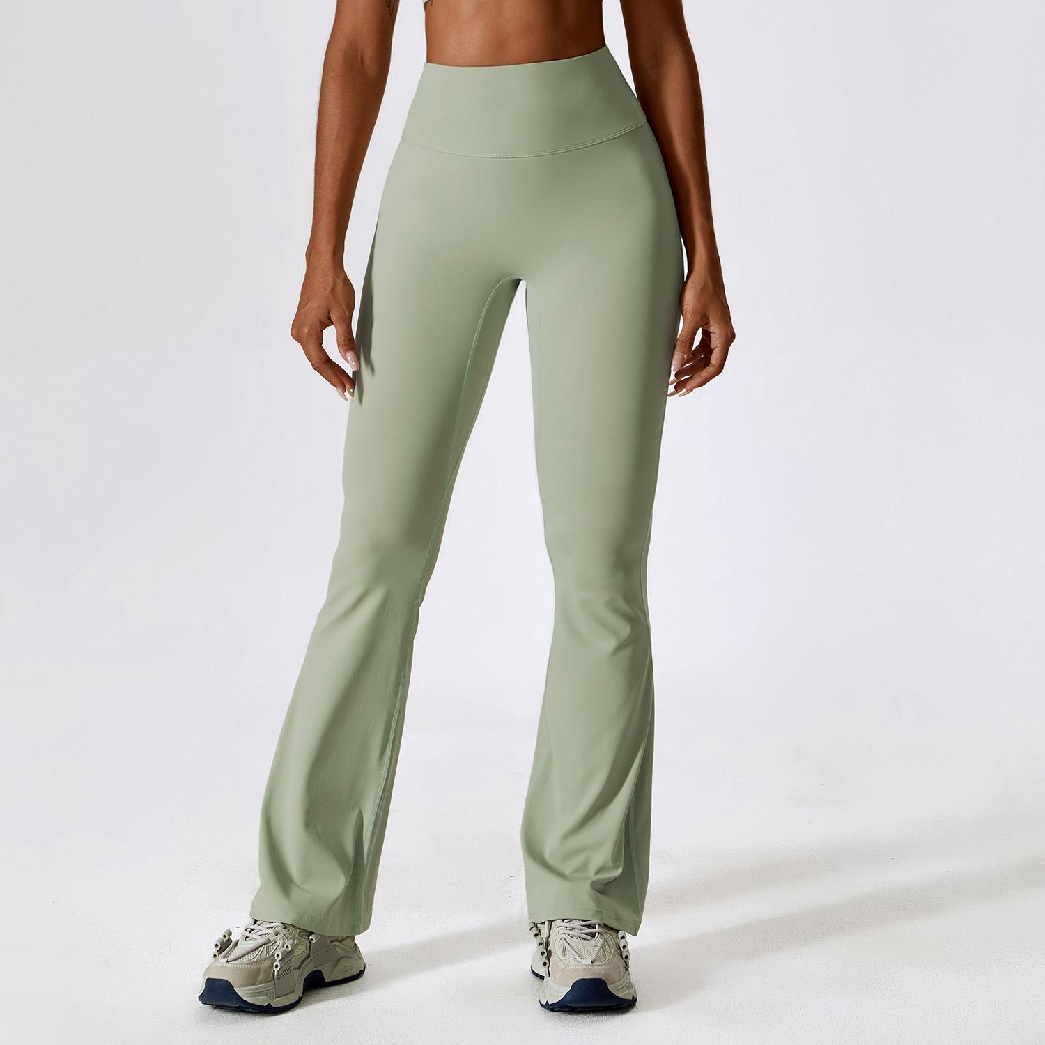 

High-Waisted Micro-Flare Butt-Lifting Yoga Pants - Casual, Bare Feel, European & American Style, Wide-Leg Design. M