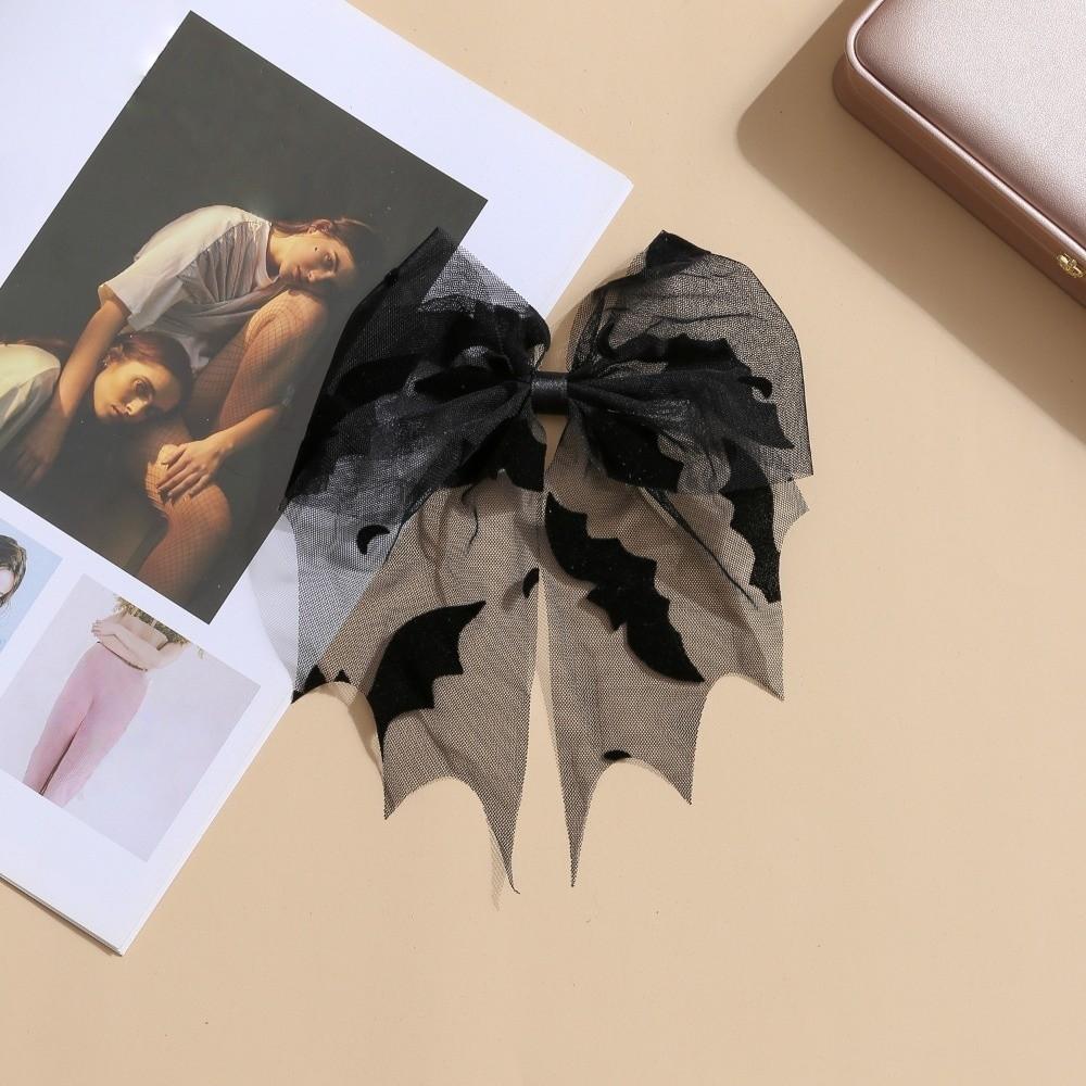 Spring Clip Spider Web Hair Clip Star Halloween Hairpin Creative Bat Head Veil  Wedding