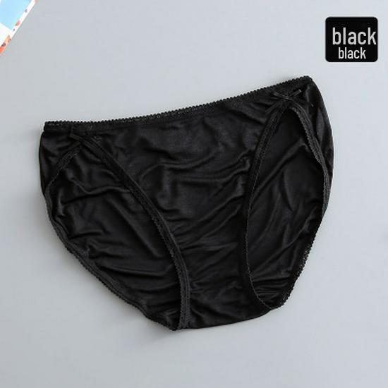 Roupa Íntima de Seda de Amora Feminina de Alta Qualidade Tangge: Calcinhas/Cuecas Sexy de Cintura Baixa