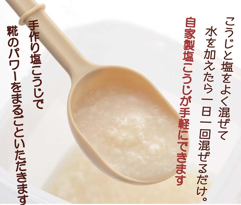 Yoshikawa Shio Koji Pot [Makes homemade shio koji easily] Beige, 10.8 x 10.8 x 17.7 cm, Fermentation Restaurant, SJ1664