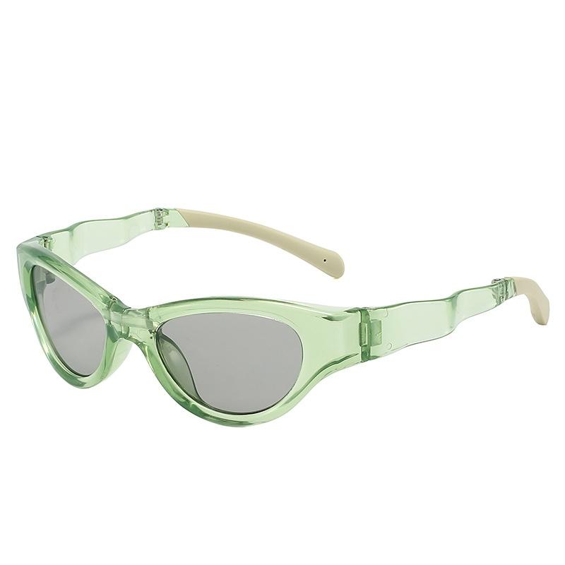 

Latest Vintage Retro Cat Eye Foldable for Women Sunglasses Y2K Stylish Jelly Color Contrast Design Trendy Men Sun Eyeglasses UV400 as picture