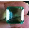 Stunning Brazilian Apple Green Topaz 14 Ct Square Cut Certified Loose Gemstone