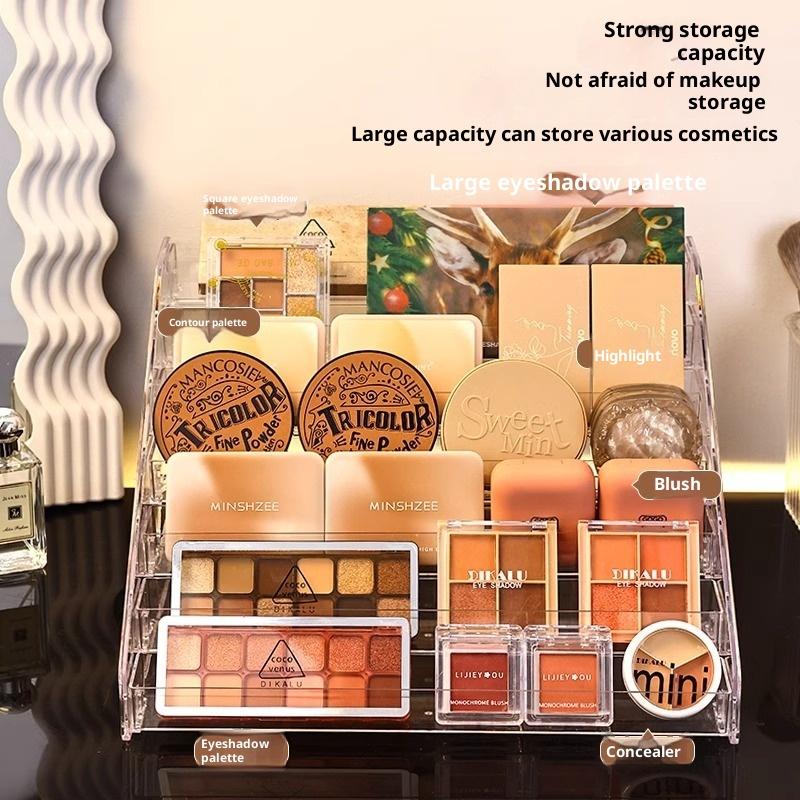 Acrylic Transparent Multi-Layer Nail Polish Display Stand Lipstick Storage Box Plastic Nail Salon Cosmetic Tabletop Display Rack