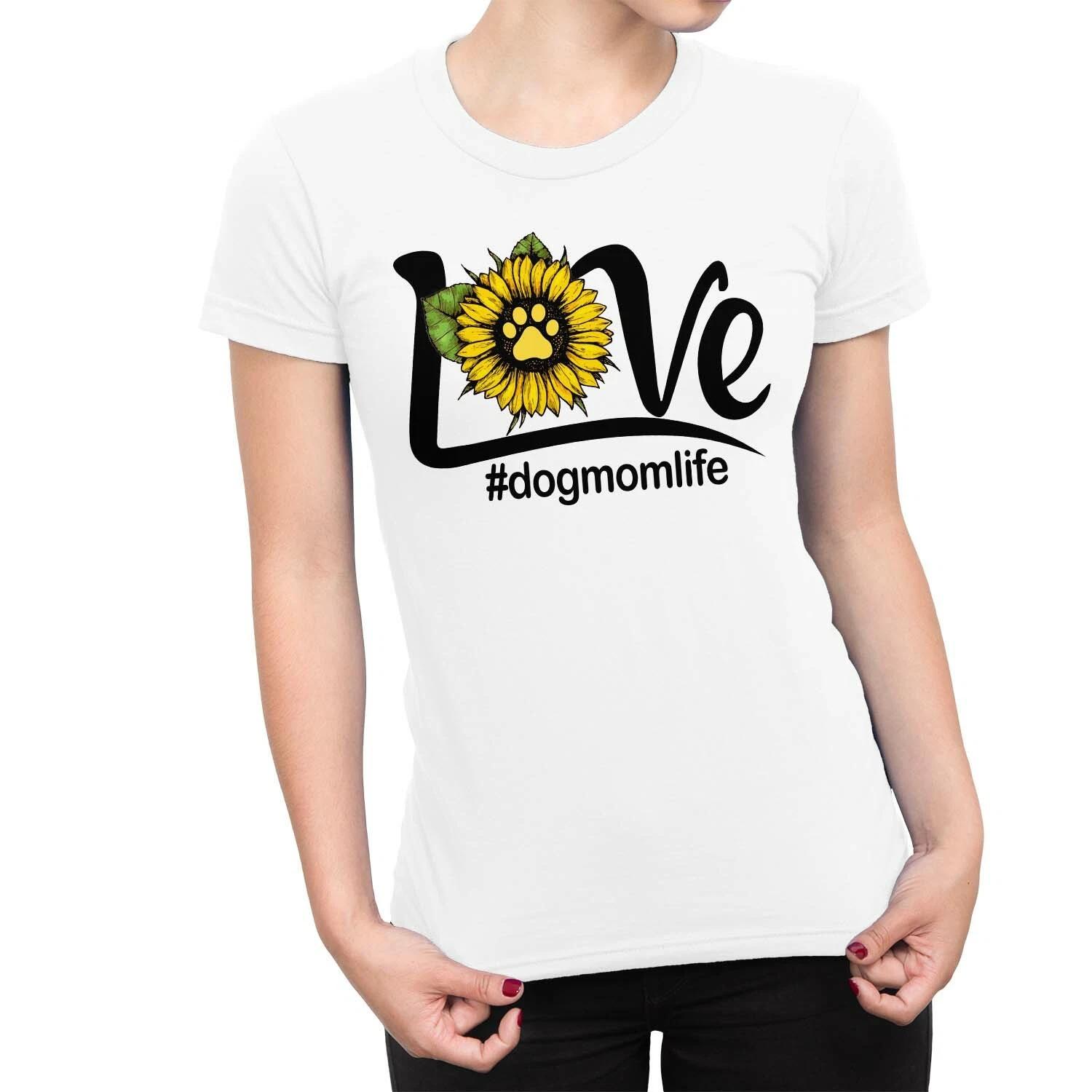 1Tee Womens Dog Mom Life T-Shirt S