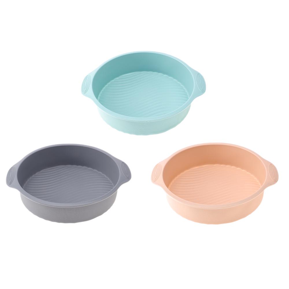 High-Temperature Silicone Cake Pan with Handles, Perfect for Baking Pizzas and Pastries in Microwave Ovens