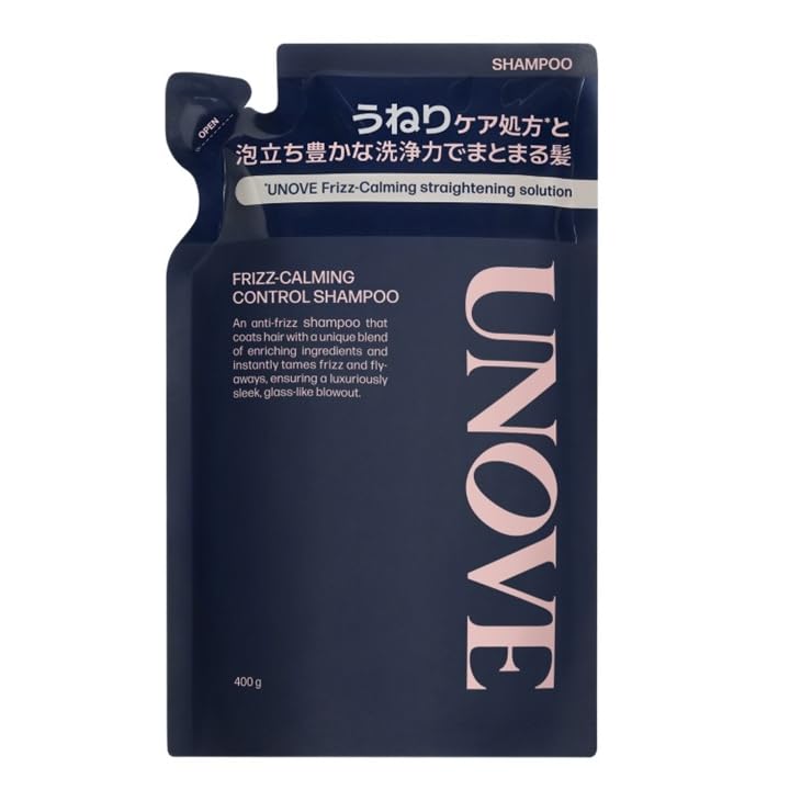 Official UNOVE Frizz Calming Control Shampoo Large Capacity Hair Care Korean In-Bath (Refill (400g))