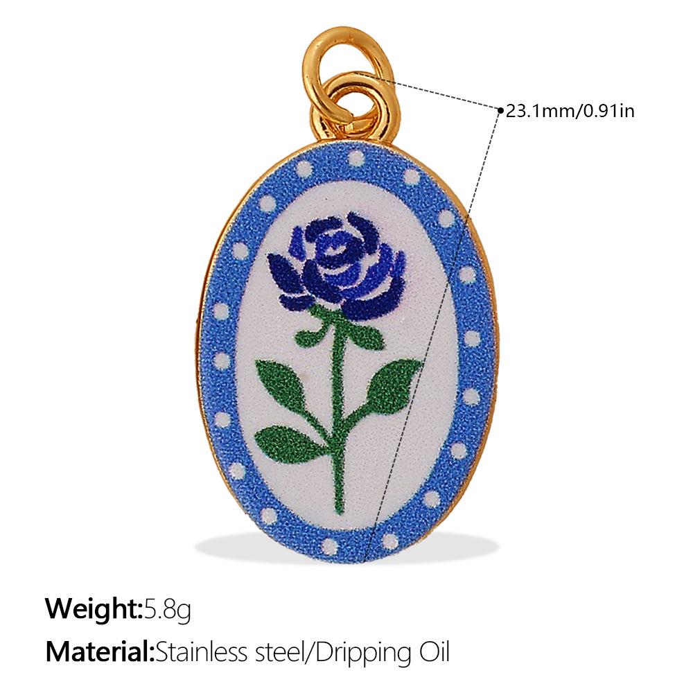 Fashion Enamel Round Brand Pendant Mama Strawberry Love Shape Exquisite Small Pendant