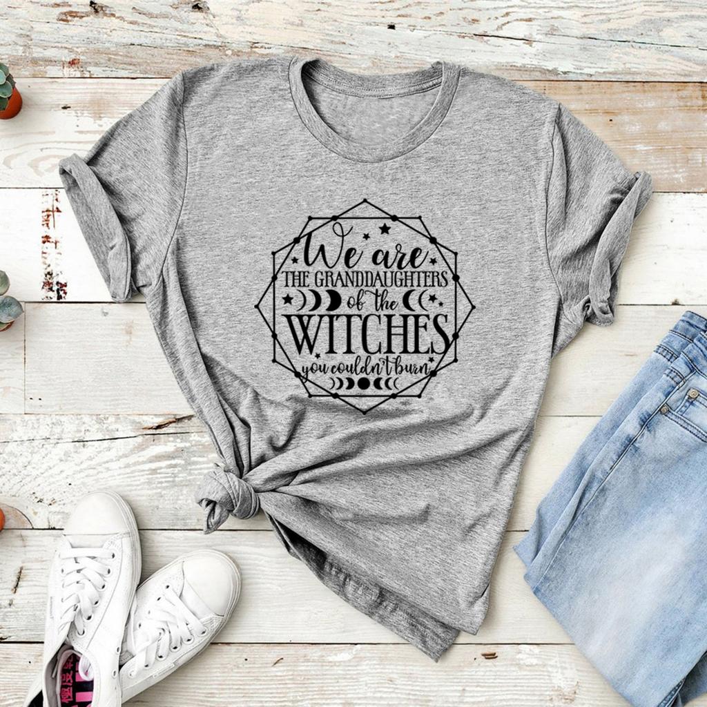 We Are Granddaughters of The Witches You Couldnt Burn T Shirt Salem Witch Tshirt Witchy Clothing Mystic Tee Halloween Shirt Top