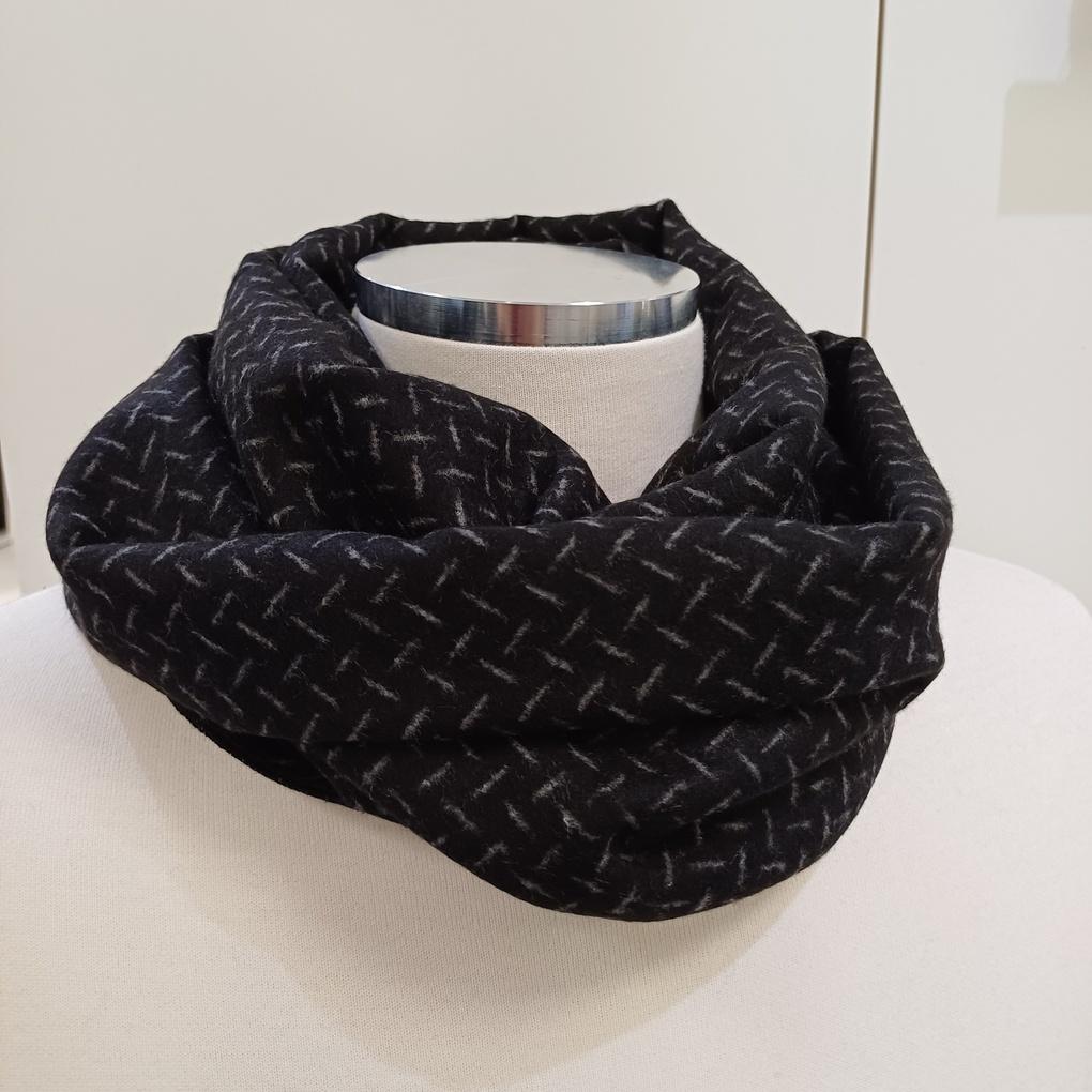 Men's Black Rayon Blend Muffler RO4C079 _New Core Ilsan Branch