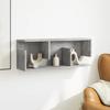 VidaXL Armoire murale 80x20x30 cm gris béton bois d'ingénierie, armoire murale flottante, étagère murale, vitrine murale, 854835