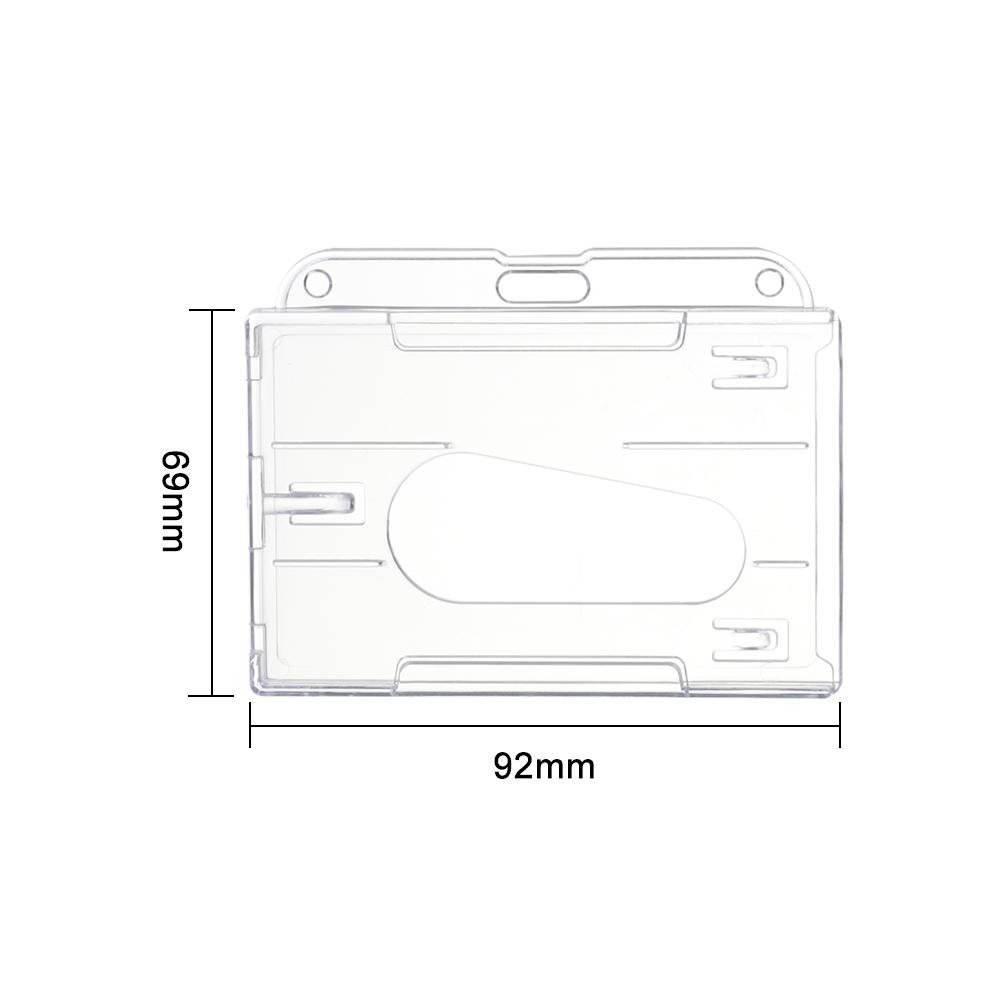 1/3Pcs Thumb Card Case Transparent Plastic ID Tag Name Badge Holder Nurse Staff Work Card Cover Protector Bus Pass Card Sleeve