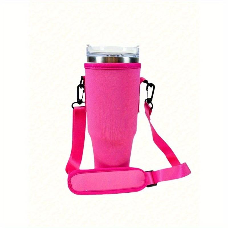 1Pc 40oz Tumbler Case, Cup Cover/Storage/Organization, Diving Material Cup Cover, Car Handle Cup Protective Cover, Diagonal Strap Adjustable Strap