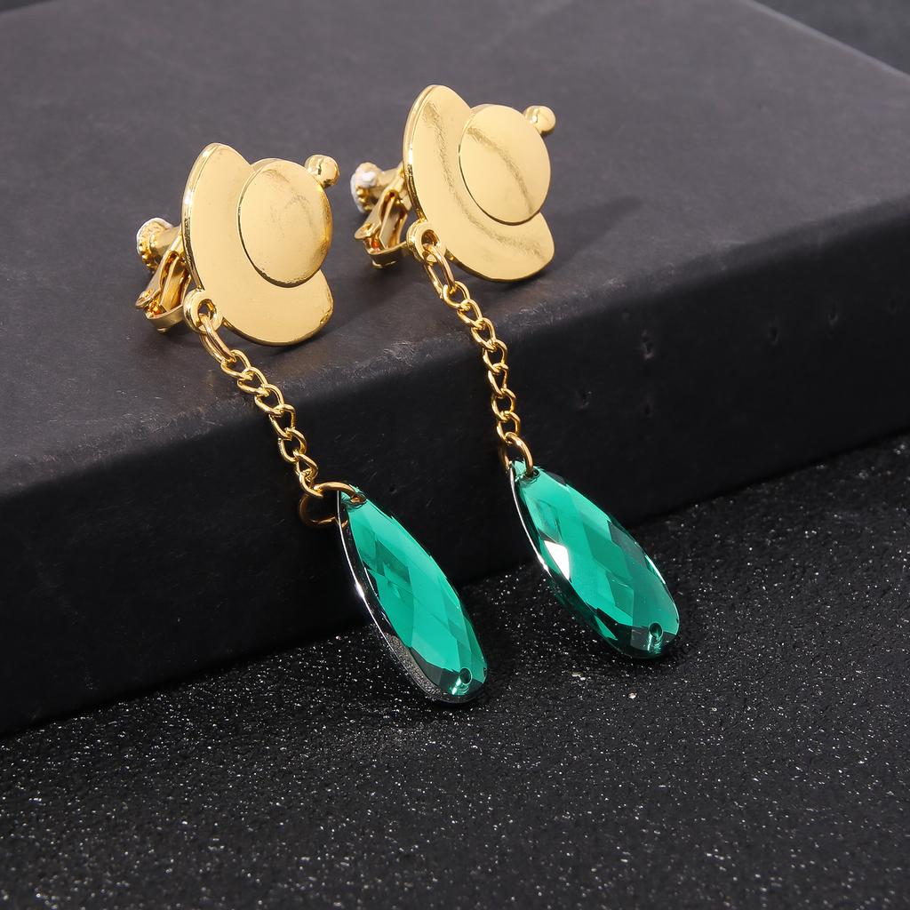 Anime Pharmacy Girl's Whispering Cat Cos Earrings Necklace Cat Same Style No Need For Ear Piercing Ear Clip Necklace Set Jewelry