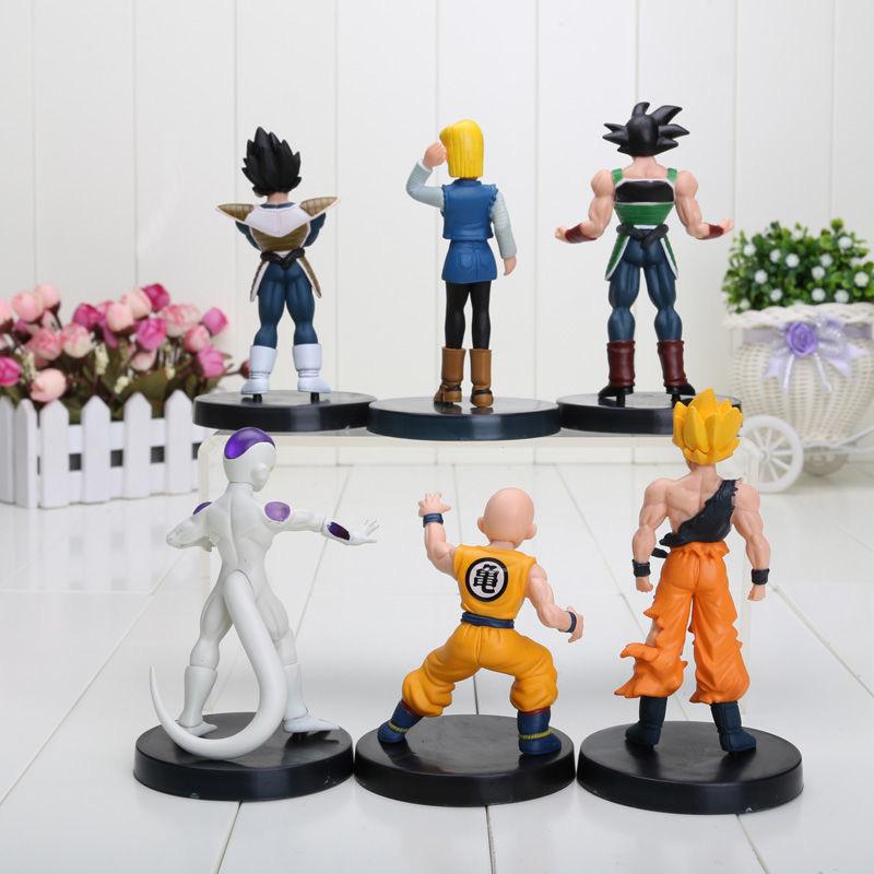 6pcs/Set Dragon ball Z Android No. 18 Son Goku Frieza Vegeta Kuririn PVC  Action Anime Figure Toys 10-12CM Decoration For Gifts