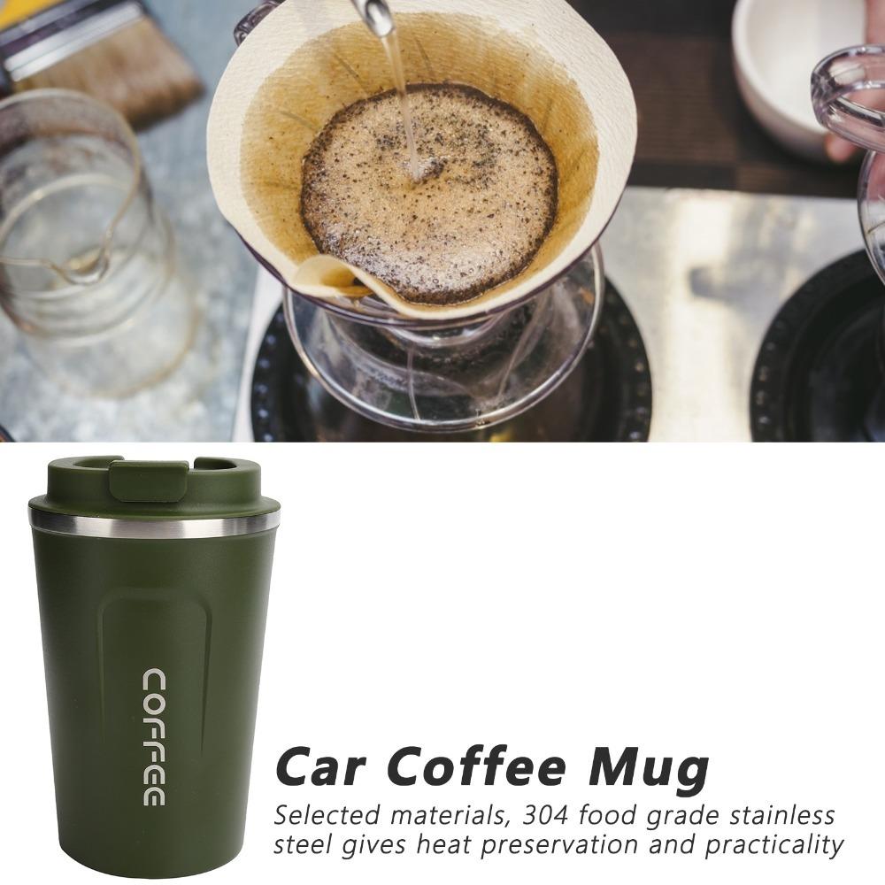 Double Layer Coffee Cup Vacuum Insulated Travel Mug Portable Vacuum Mug  Cold Drinks