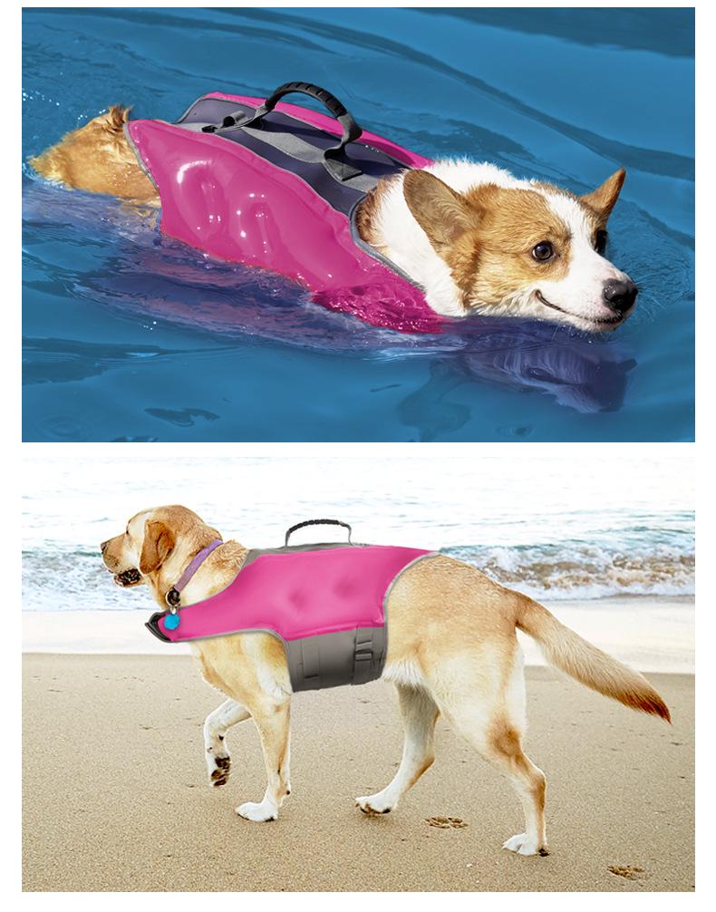Summer Dog Swimsuit & Portable Life Jacket with Air Pump