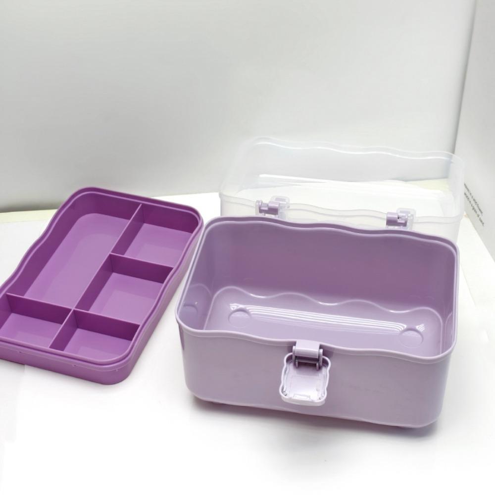 Nail Art Box 2 Layer Storage Box Jewelry Case Family Emergency Kit Box Storage Case  Certificates