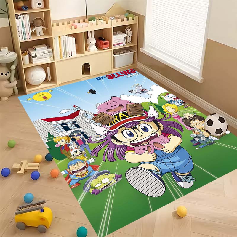 New Cartoon Dr S-Slump Arale Bathroom Rug, Soft Bedroom Floor, Home Laundry Room, Non-Slip Welcome MatCustomizable