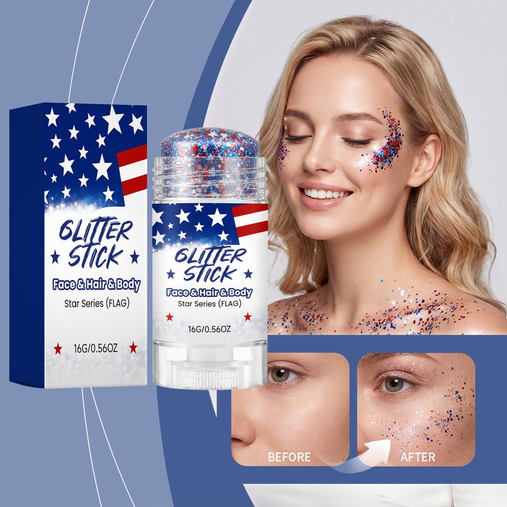 Glitter Stick Body Glitter, Star Stick, 16g / 0.56 Oz, Easy Apply Cosmetic Glitter Makeup
