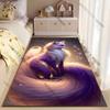 Mystical Fox Elegantly Glowing Carpet Yoga Living Room Room Decor Children's Crawling Mat Doormat Area Rug Games Mat