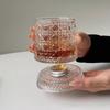 Tasse en Verre Rotative 200ml Tasse à Café Glacé Verres à Whisky Bière Espresso Luxe Verre à Boire Résistant à la Chaleur Pour Bar à Domicile