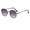 Fashion Double Bridges Polygon Sunglasses Women Men Outdoor Driving Shades UV400 Gradient Lens Metal Small Sun Glasses Unisex