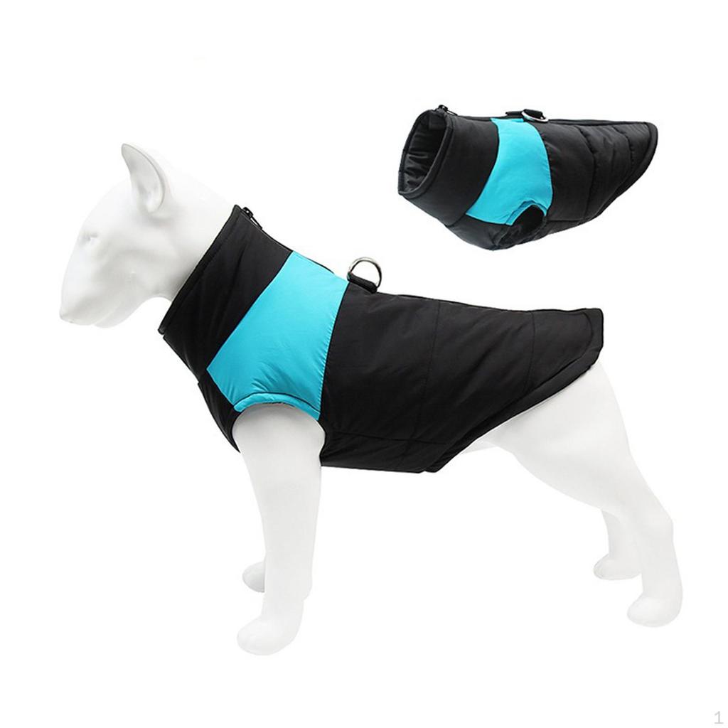 Dog Coat Vest Windproof Winter Dogs Outfits Pet Clothes Apparel Zip up Cold Weather Apparels for