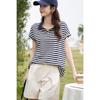 Demana Women's Striped Polo T-Shirt