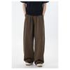 Heren Katoenen Casual Broek Losse Rechte Pijp Dubbele Plooizakken