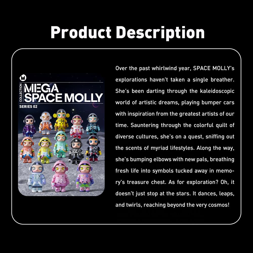 POPMART MEGA SPACE MOLLY Series PopMart Gachapon Blind Box Figure Plastic Model Premium Toy PVC Soft Vinyl Original Character Birthday Gift 100%