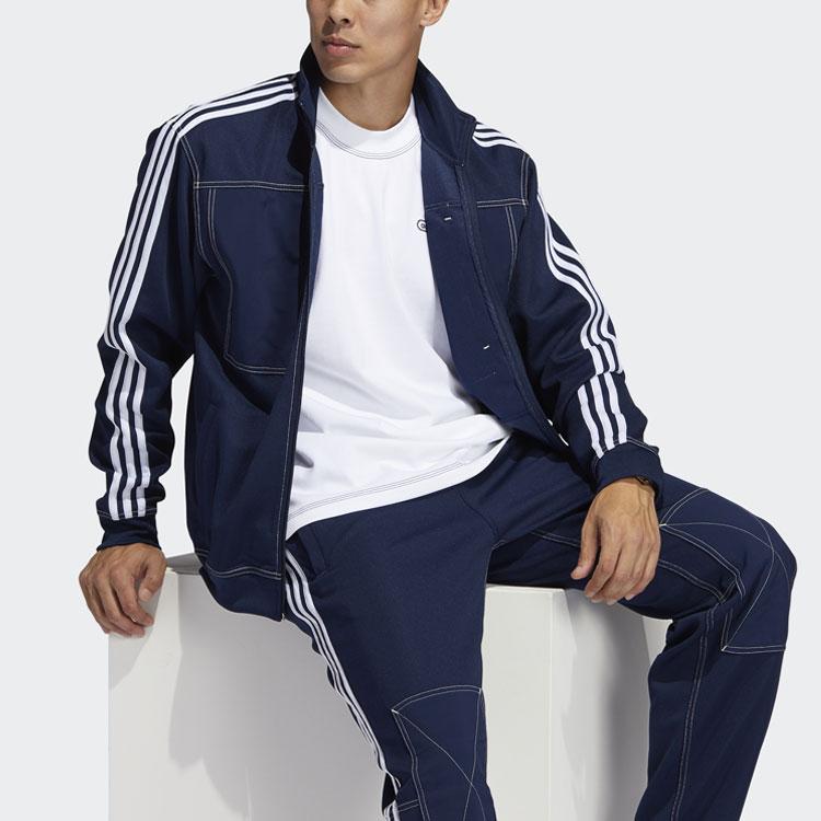Adidas Chaqueta de Chándal Originals Trefoil Tres Rayas Hombre Chaquetas Azul Marino Colegial GN3807