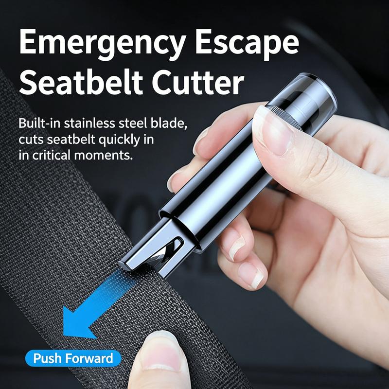 New 2-in-1 Car Safety Hammer Emergency Window Breaker Seat Belt Cutter Escape Rescue Tool Compact Glass Shatter Device Accessory