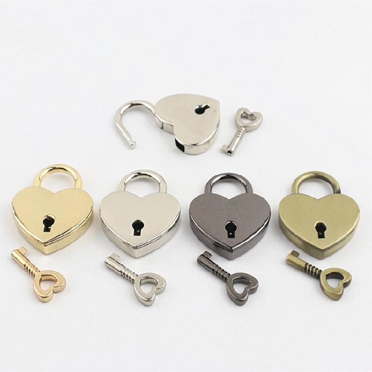 Decorative Heart Lock with 2 Key Strong Mini Padlocks Not Corrosion Lock for Suitcases Storage Units School Lockers