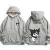The Spring and Autumn Melody and Kuromi Cartoon Anime Periphery Girl's Hoodie Sweet and Lovely Parent Child Pullover
