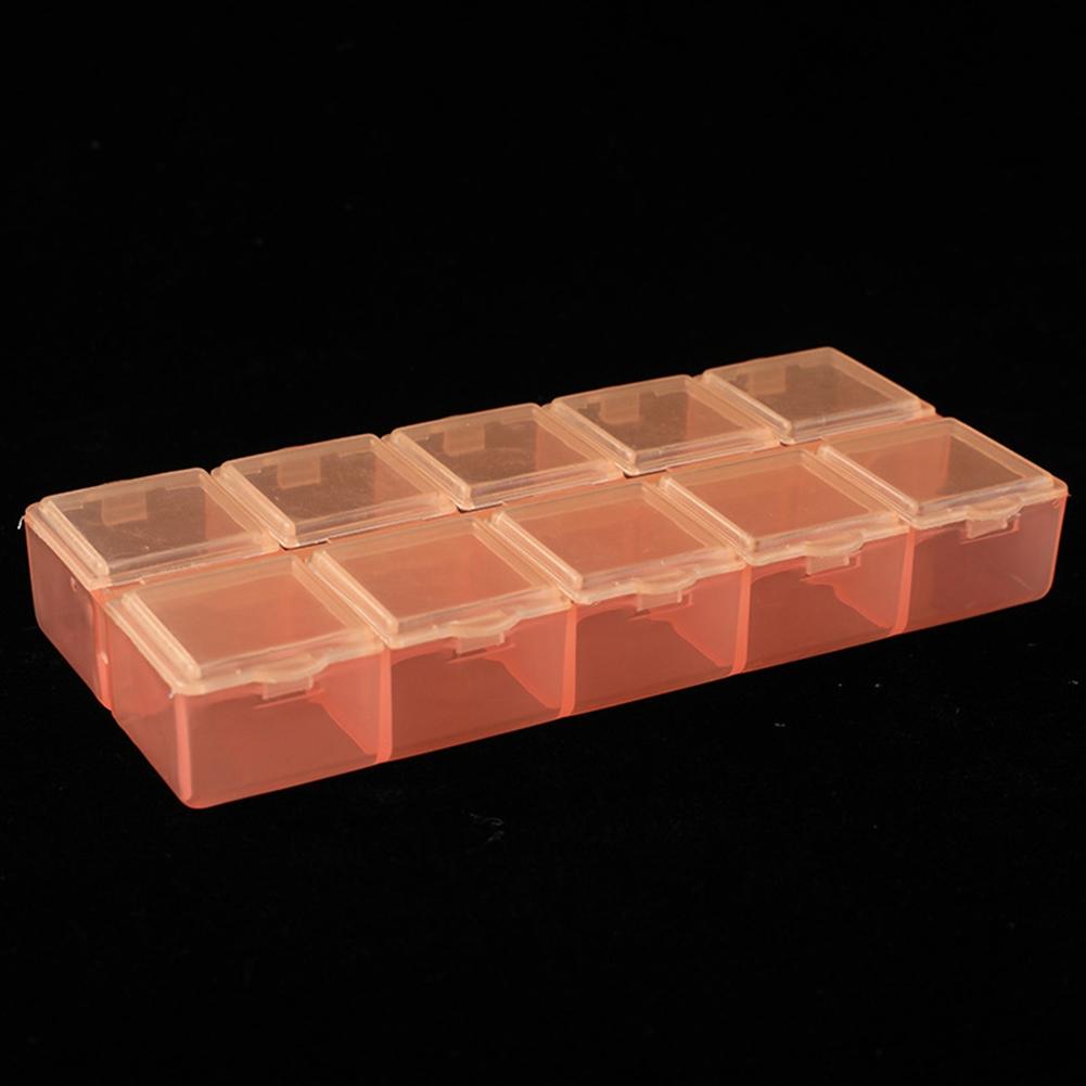 Practical 10 Grids Plastic Storage Box Perfect for Craft Parts and Chips