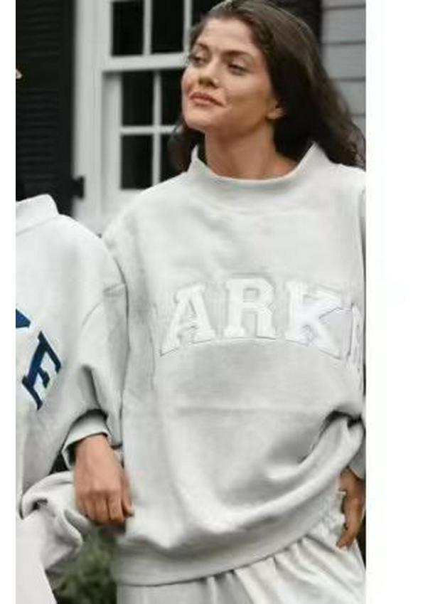 Women's Trendy Loose Mid-Length Sweatshirt, Plus Velvet Thickened, Round Neck, Long Sleeve - Autumn/Winter 2025 Collection.