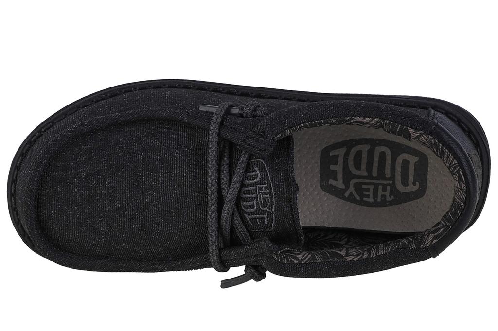 Hey Dude Wally Youth Basic, for Boy black Sneakers