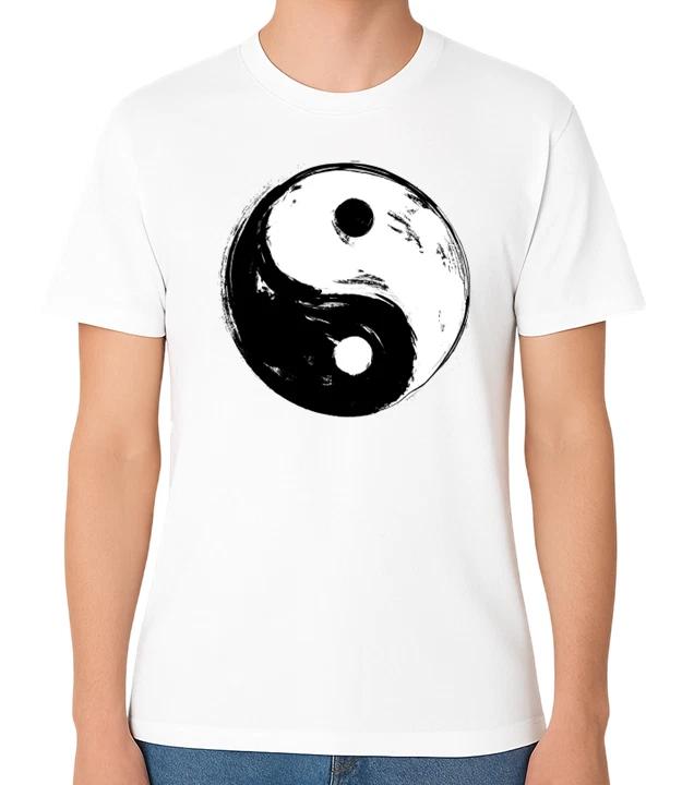 Yin Yang T-Shirt Black White Balance Symbol Spiritual Gift Unisex Tee XXL