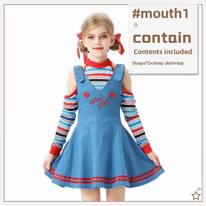 J-yuefang/Jingyuefang Girls' Role Playing Costume, Polyester, Blue, Size 110-175cm