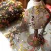 1/3 de yard de fil de polyester pressé pour fond de dentelle, idéal pour la broderie florale à faire soi-même, accessoires en dentelle, rideaux, coussins de canapé et décoration.